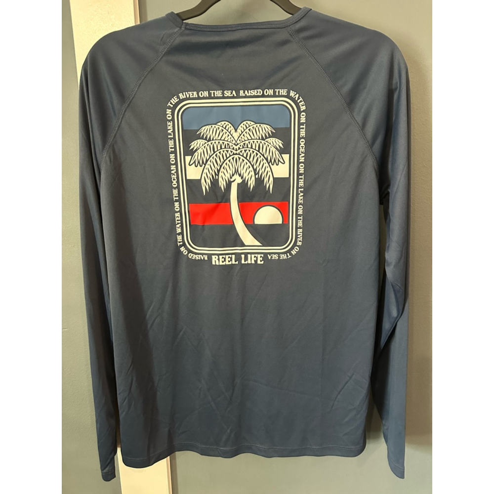 Reel Life Long Sleeve T-Shirt Size L Gray
